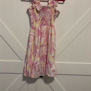 Hill House Pink and Yellow Swirl Kids Dress